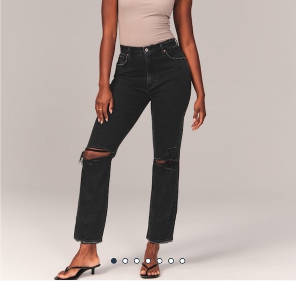 ABERCROMBIE Curve Love Ultra High Rise Ankle Straight Jean Size 27